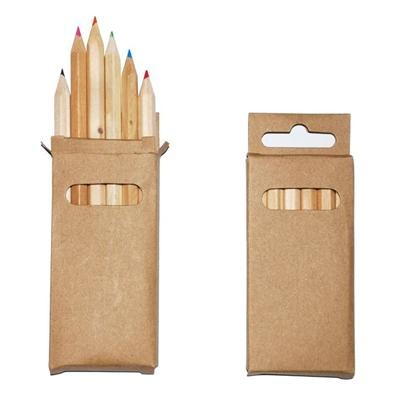 6 Pack Kids Colouring Pencils in Rectangular Box_50236