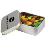Assorted Fruit Skittles in Silver Rectangular Tin_51333