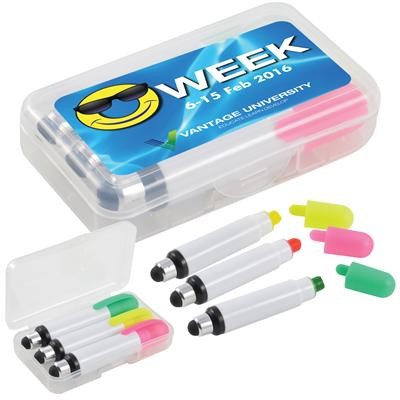 Wax Highlight Markers with Stylus in Case_51588