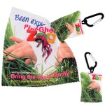 Custom Superior Hi Microfibre Lens Cloth in Pouch with Carabiner_52437