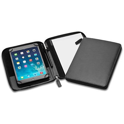 Deluxe Uni-fit Mini Tablet Zip A5 Compendium with Adjustable Display Stand_16165