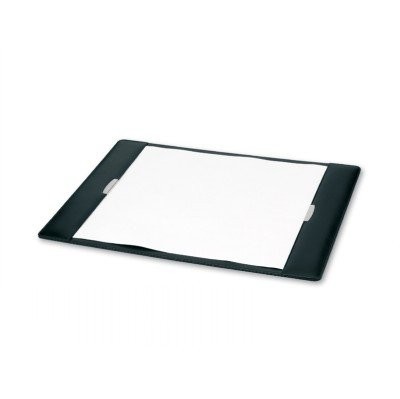 Executive Leather Desk Pad with Silver Trims_15975