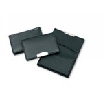 Premium Leather Card Holder with Silver Trim_15950