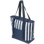 17.5 Litre Zippered Striped Beach Cooler bag_23765