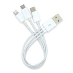 3 in 1 Combo USB Cable – Micro, 8 Pin, Type C_70738