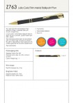 Julia Gold Trim Metal Ballpoint Pen (Mirror Gold Engrave)_80370