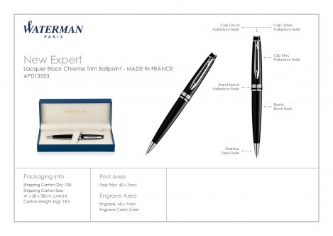 Waterman New Expert Lacquer Ballpoint Pen_80782