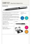 Stripe Black Ballpoint Pen (Mirror Engrave)_80825